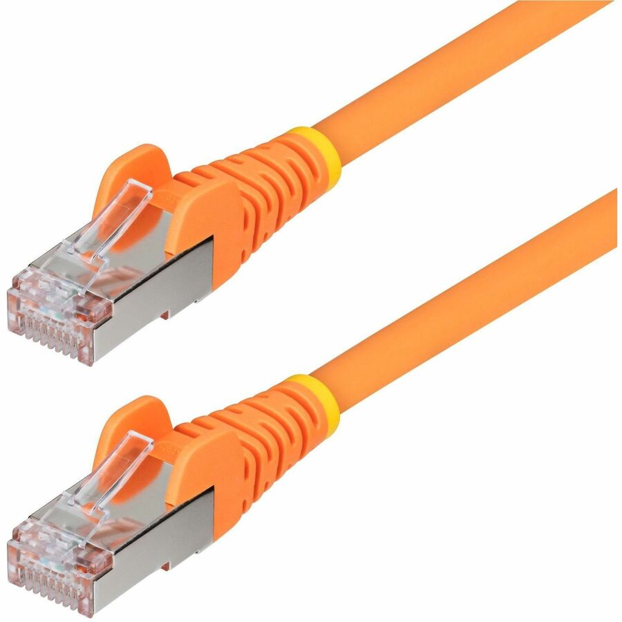 STARTECH 1FT ORANGE CAT6A ETHERNET CABLE, SNAGLESS RJ45, 10G, 100W POE, S/FTP, L