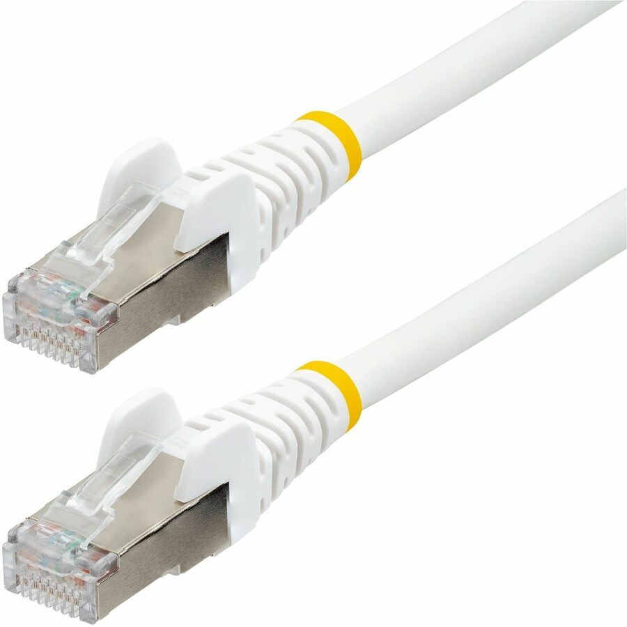STARTECH 1FT CAT6A ETHERNET CABLE - WHITE - LOW SMOKE ZERO HALOGEN (LSZH) - 10GB