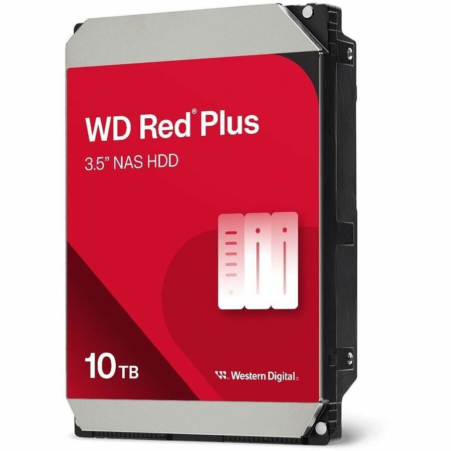 WD Red Plus WD100EFGX 10 TB Hard Drive - 3.5" Internal - SATA (SATA/600) - Conventional Magnetic Recording (CMR) Method
