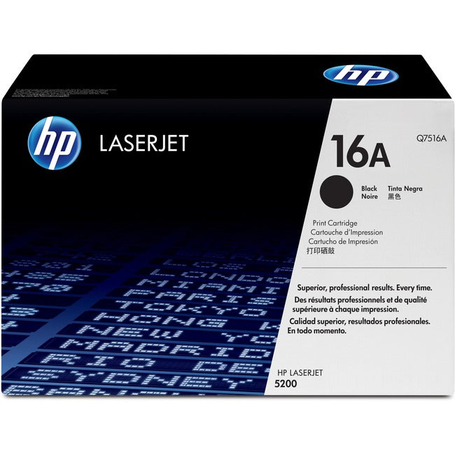 Cartouche de toner laser d'origine HP 16A (Q7516A) - Paquet unique - Noir - 1 unité