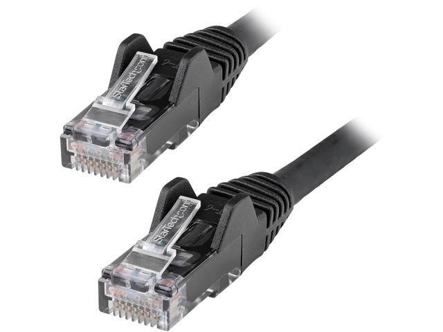 Câble Ethernet LSZH CAT6 noir de 15 pieds/4,6 m - 10 GbE Multi Gigabit 1/2,5/5 Gbit/s/10 Gbit/s