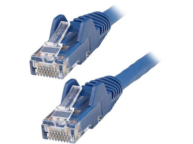 Câble Ethernet LSZH CAT6 bleu de 15 pieds/4,6 m - 10 GbE Multi Gigabit 1/2,5/5 Gbit/s/10 Gbit/s