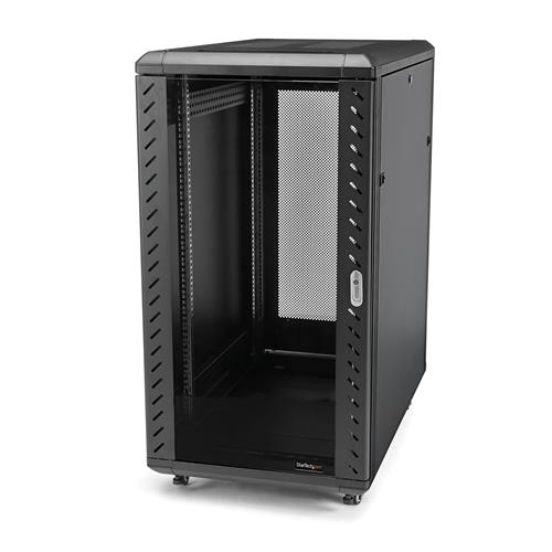 StarTech.com Armoire de serveur 32U à 4 montants, armoire de données 19 pouces pour ordinateur/équipement informatique, rack réseau domestique, rack de serveur demi-hauteur