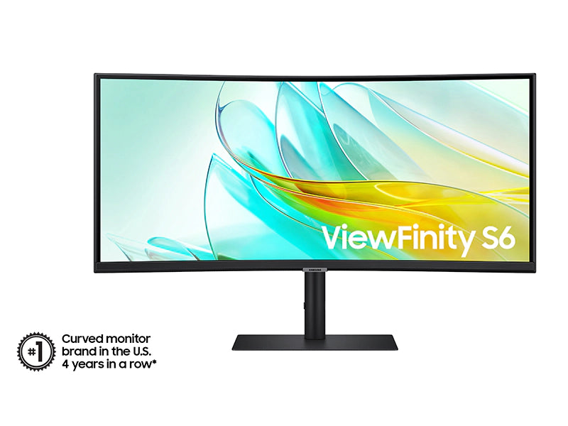 Moniteur LCD incurvé Samsung ViewFinity S6 S34C654UAN de classe 34 pouces UW-QHD - 21:9 - Noir
