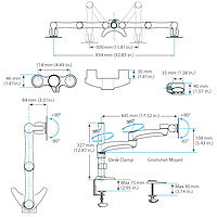 StarTech.com Desk Mount Dual Monitor Arm, Dual Articulating Monitor Arm, Height Adjustable, For VESA Monitors up to 24" (29.9lb/13.6kg)