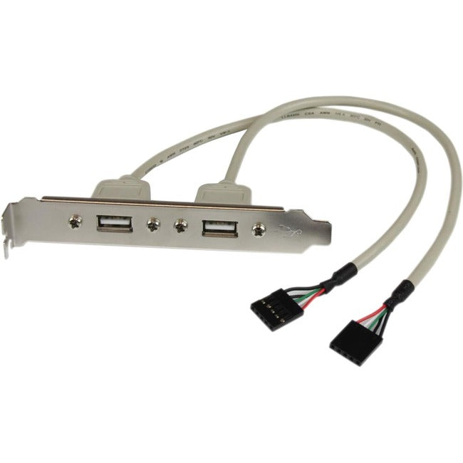 Câble adaptateur pour plaque d'emplacement femelle USB A à 2 ports StarTech.com