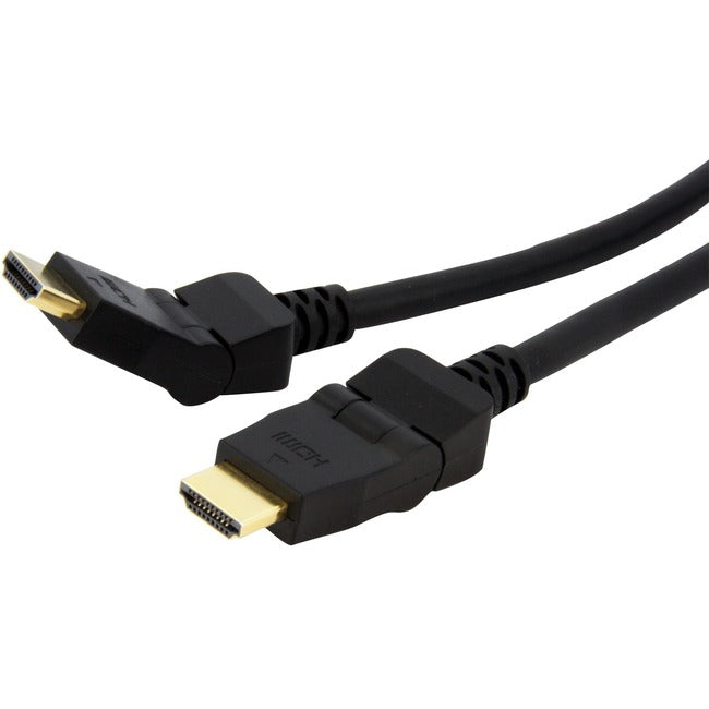 StarTech.com 6ft Swivel HDMI Cable, 4K 30Hz High Speed Rotating UHD HDMI Cord, HDMI 1.4 Pivot Cable with 180° Swivel Connector M/M