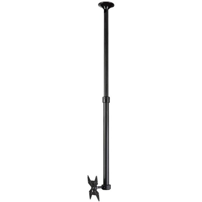 Support plafond Atdec pour écran moyen, poteau long - Charge jusqu'à 55 lb - Noir - VESA 200x200