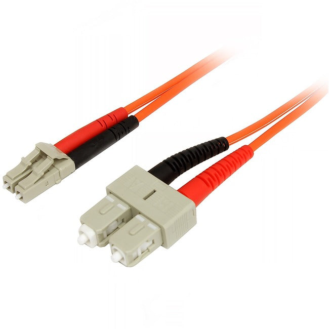StarTech.com 1m Fiber Optic Cable - Multimode Duplex 50/125 - LSZH - LC/SC - OM2 - LC to SC Fiber Patch Cable