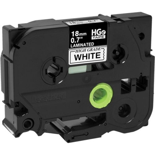 Ruban HGe noir sur blanc de 18 mm (0,7 po) de Brother avec adhésif standard de 8 m (26,2 pi) - Paquet de 5