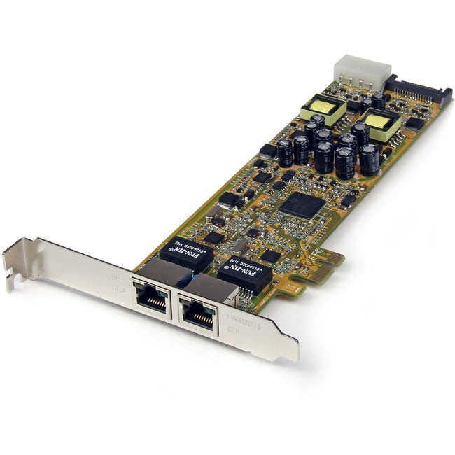 Adaptateur de carte réseau PCI Express Gigabit Ethernet PCIe à deux ports StarTech.com - PoE/PSE