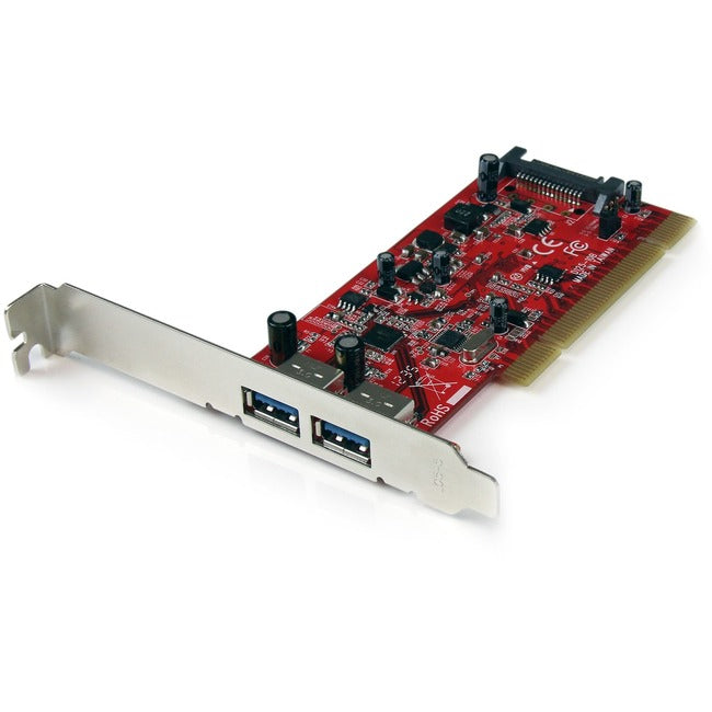 StarTech.com Carte adaptateur USB 3.0 SuperSpeed PCI à 2 ports avec alimentation SATA - 5 Gbit/s