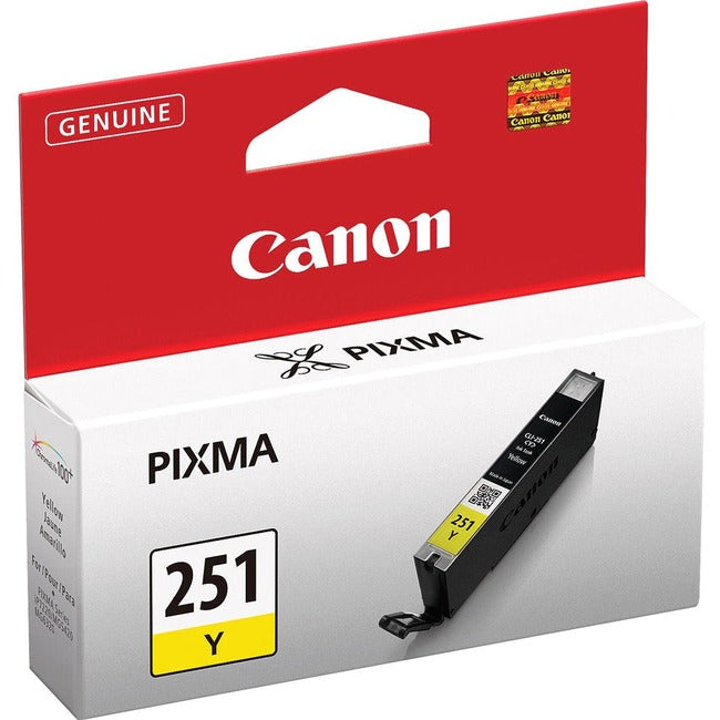 Cartouche d'encre à jet d'encre d'origine Canon CLI-251Y à rendement standard - Pack jaune