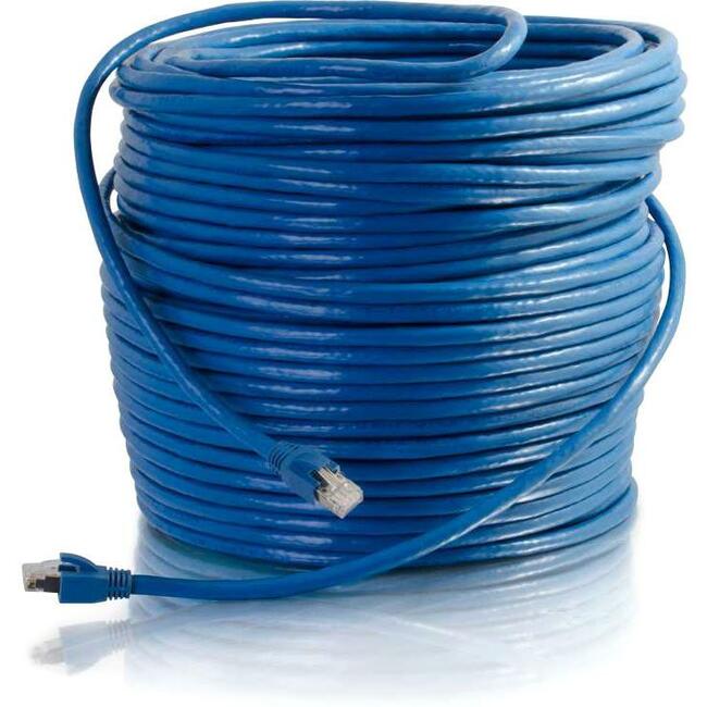 Câble Ethernet blindé Cat6 de 250 pieds C2G - Câble de raccordement réseau Cat 6 - Bleu