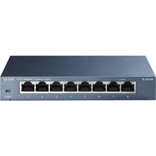 TP-LINK TL-SG108 8-Port 10/100/1000Mbps Desktop Gigabit Steel Cased Switch