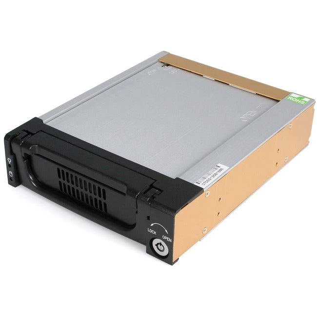 StarTech.com Tiroir pour disque dur SATA en aluminium noir - Rack de stockage mobile - noir