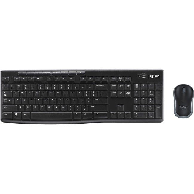 Ensemble clavier et souris sans fil Logitech MK270 pour Windows, sans fil 2,4 GHz, souris compacte, 8 touches multimédia et de raccourci, autonomie de la batterie de 2 ans, pour PC, ordinateur portable