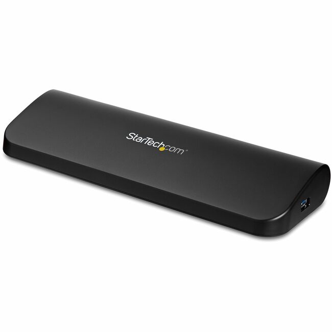 StarTech.com Station d'accueil pour ordinateur portable USB 3.0 à deux écrans, HDMI et DVI/VGA, 3 hubs USB-A, GbE, audio, station d'accueil USB-A universelle, Win/Mac, TAA