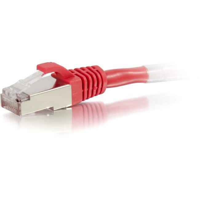 Câble de raccordement réseau Ethernet blindé anti-accroc Cat6 de 9 pieds C2G (STP) - Rouge