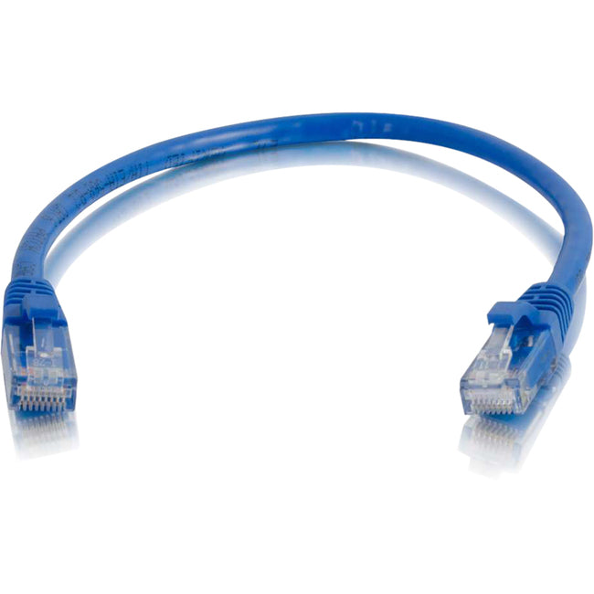 Câble de raccordement réseau Ethernet Cat6a sans accroc non blindé (UTP) C2G 6 pouces - Bleu