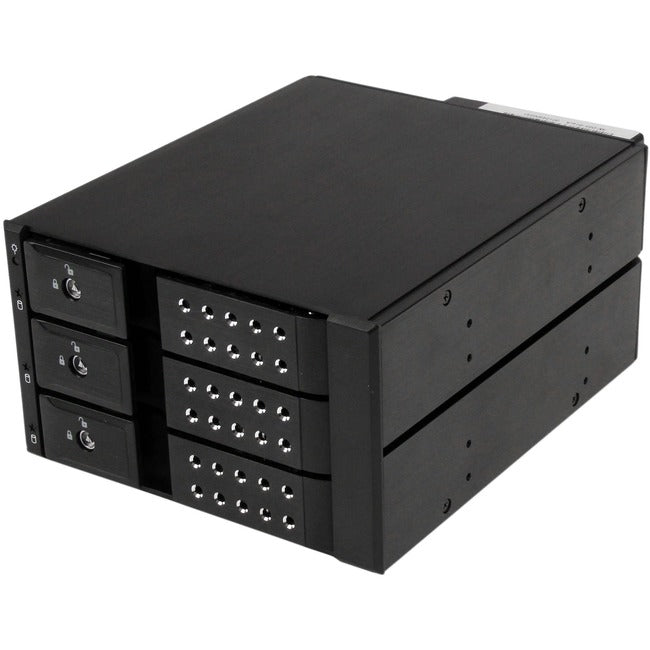 StarTech.com Rack mobile à 3 baies en aluminium sans plateau échangeable à chaud pour disque dur 3,5 pouces SAS II/SATA III - 6 Gbit/s
