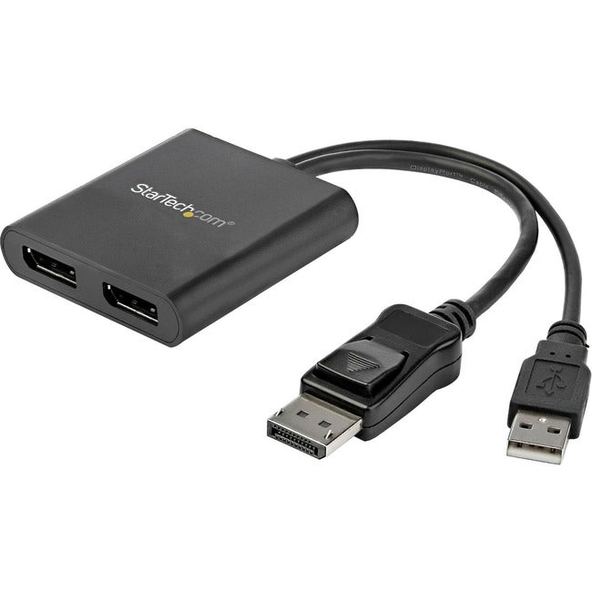 StarTech.com Dual-Monitor DisplayPort 1.2 Splitter, DisplayPort to 2x DP Multi-Monitor Adapter, Dual 4K 30Hz Computer MST Hub, Windows~2-Port Multi Monitor Adapter, DisplayPort 1.2 MST Hub, Dual 4K 30Hz, Video Splitter for Extended Desktop Mode, Windows O