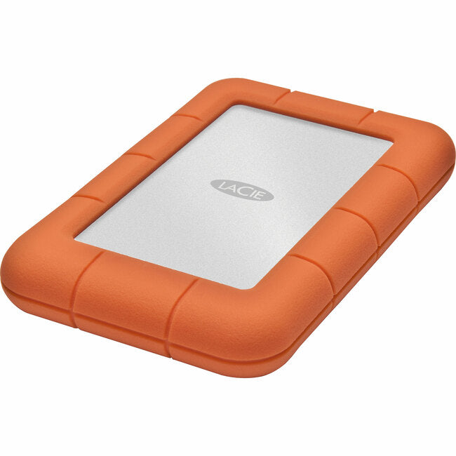 Disque dur portable LaCie Rugged Mini 301558 1 To - Externe 2,5" - Orange, Argent