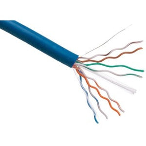 Bobine de câble en vrac Axiom CAT6A 23AWG 4 paires de conducteurs solides 650 MHz 1000 pieds (bleu)