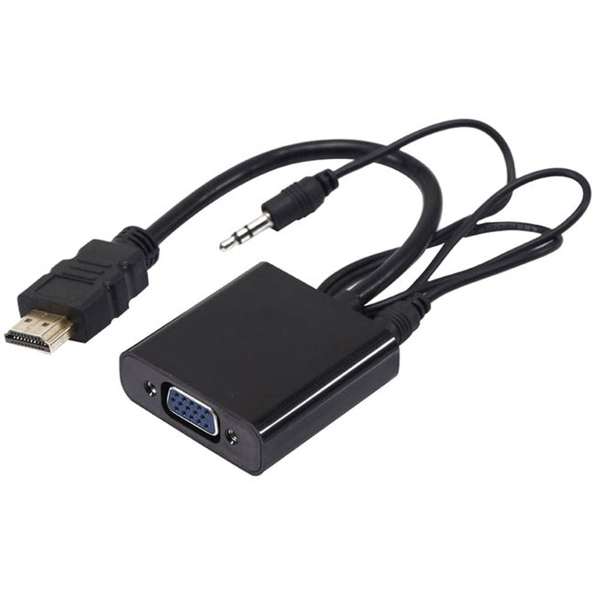Adaptateur HDMI mâle vers VGA femelle Axiom avec audio (noir)