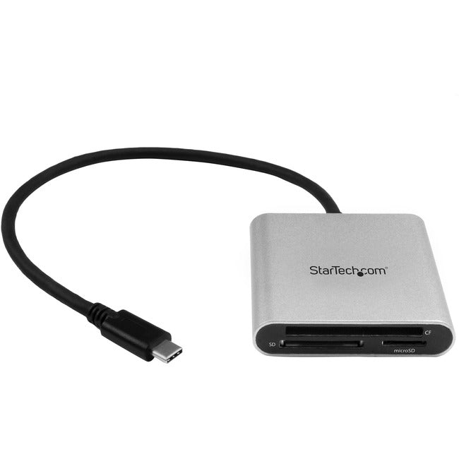 StarTech.com Lecteur/graveur multicartes USB 3.0 avec USB-C - Lecteur de cartes SD, microSD et CompactFlash avec câble USB-C intégré