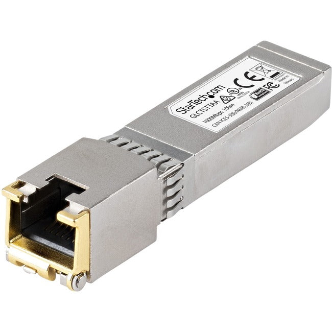 StarTech.com Module SFP compatible Cisco GLC-T - 1000BASE-T - Transceiver SFP Gigabit Ethernet 1GE vers RJ45 Cat6/Cat5e - 100 m