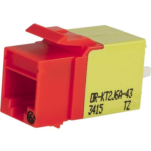 Prise Keystone Ortronics catégorie 6a, terminaison à capuchon de laçage, orange