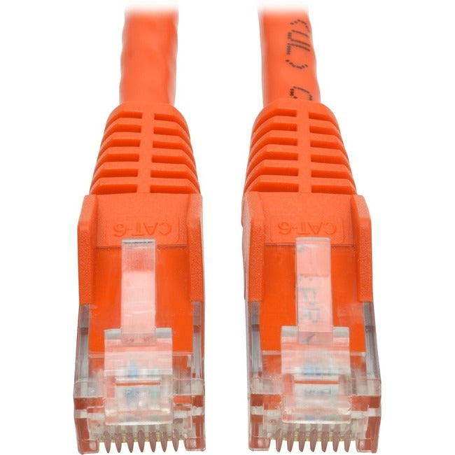 Câble de raccordement UTP moulé Cat6 Gigabit sans accroc Tripp Lite by Eaton (RJ45 M/M), orange, 1 pi