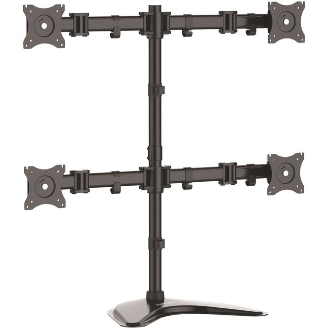 StarTech.com Support pour écran quadruple, barre transversale, acier, écrans jusqu'à 27" (17,6 lb/8 kg), écran VESA, support pour écran d'ordinateur, bras pour écran