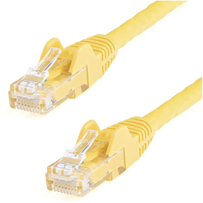 Câble Ethernet CAT6 StarTech.com de 38,1 m - Jaune Cordon de raccordement Gigabit PoE UTP 650 MHz 100 W sans accroc Catégorie 6 Câblage certifié UL/TIA