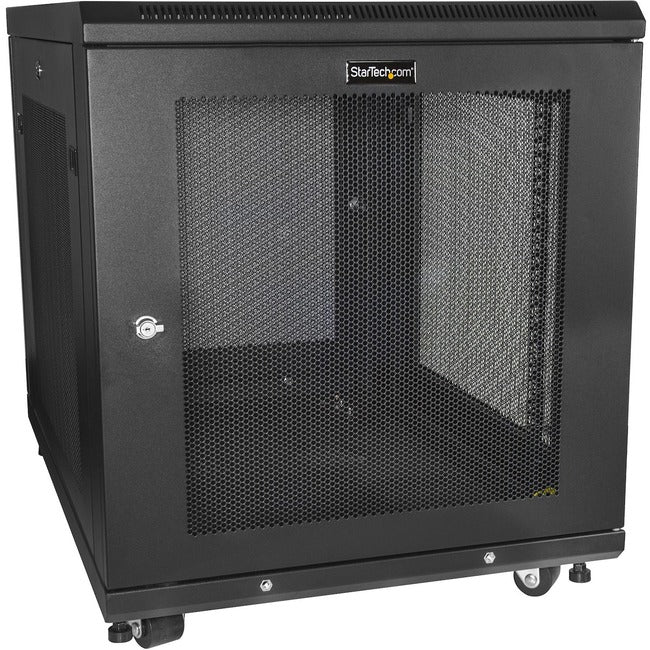StarTech.com Armoire de serveur 12U à 4 montants, armoire de données 19 pouces pour ordinateur/équipement informatique, rack réseau domestique, rack de serveur demi-hauteur
