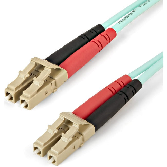 StarTech.com 1m (3ft) LC/UPC to LC/UPC OM4 Multimode Fiber Optic Cable, 50/125*m LOMMF/VCSEL Zipcord Fiber, 100G, LSZH Fiber Patch Cord~