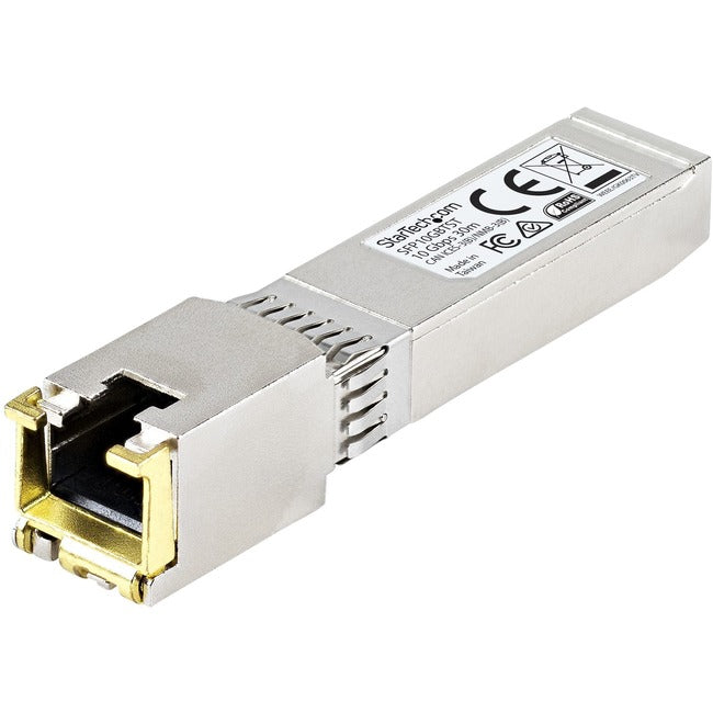 Module SFP+ non codé MSA de StarTech.com - 10GBASE-T - Module émetteur-récepteur SFP+ Gigabit Ethernet 10GE vers RJ45 Cat6/Cat5e - 30 m