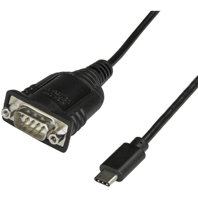Câble adaptateur USB C vers série StarTech.com avec rétention du port COM, 40 cm (16 po) Câble convertisseur USB Type-C vers RS232 DB9, Windows/Mac/Linux