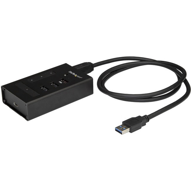 StarTech.com 4 Port USB 3.0 Hub - 1x USB-C & 3x USB-A - Mountable Metal USB Type-A Hub - 5Gbps USB 3.1/3.2 Gen 1 - Self Powered - BC 1.2