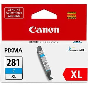 Cartouche d'encre à jet d'encre d'origine Canon CLI-281 XL - Pack cyan