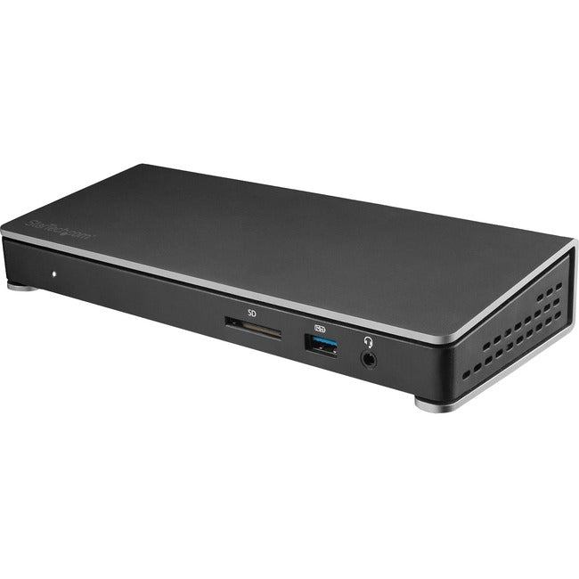 StarTech.com Thunderbolt 3 Dock - Station d'accueil TB3 pour deux écrans 4K 60 Hz avec DisplayPort - Alimentation 85 W, 6 ports USB 3.0, SD, GbE