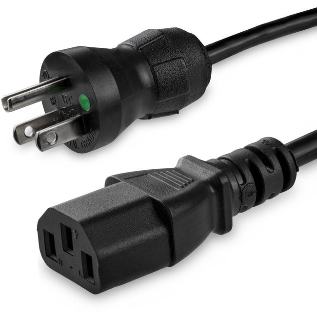 StarTech.com Cordon d'alimentation de qualité hospitalière de 2 m, 18 AWG, NEMA 5-15P vers C13, 10 A 125 V, câble d'alimentation médical Green Dot, câble d'alimentation pour moniteur