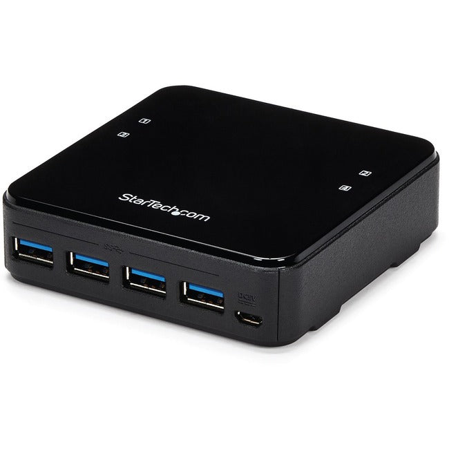 StarTech.com Commutateur de partage de périphériques USB 3.0 4X4 - Commutateur USB pour Mac/Windows/Linux - Commutateur USB 3.0 4 ports - Commutateur USB A/B