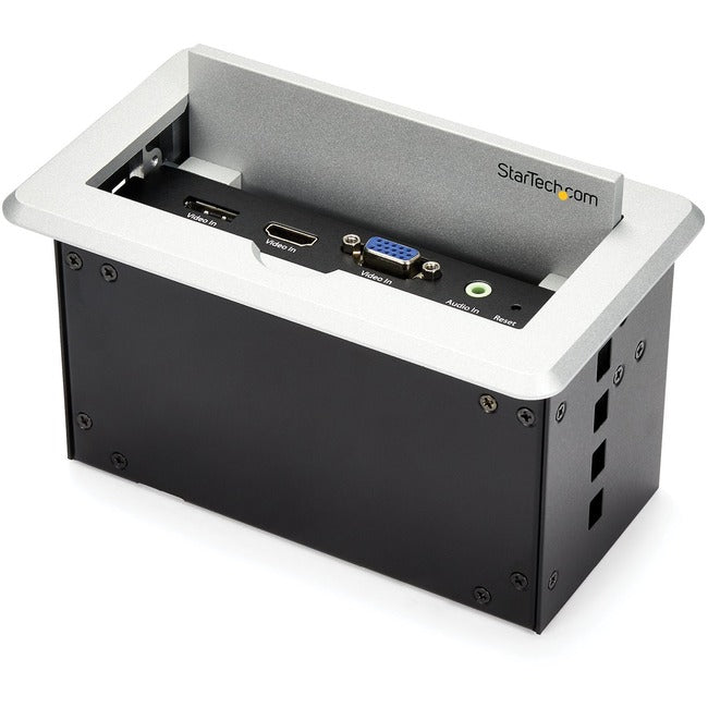 Boîtier de connectivité pour table de conférence StarTech.com pour A/V - Chargement USB - LAN - Entrées HDMI/VGA/DisplayPort - Sortie HDMI - 4K