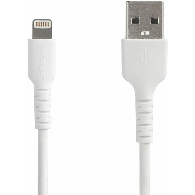 Câble USB-A vers Lightning blanc durable de 2 m de StarTech.com, câble de charge/synchronisation robuste et résistant pour Apple iPhone/iPad certifié MFi