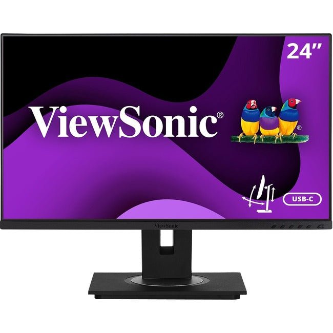 Moniteur LED Full HD ViewSonic Graphic VG2455 de 24 pouces - 16:9 - Noir