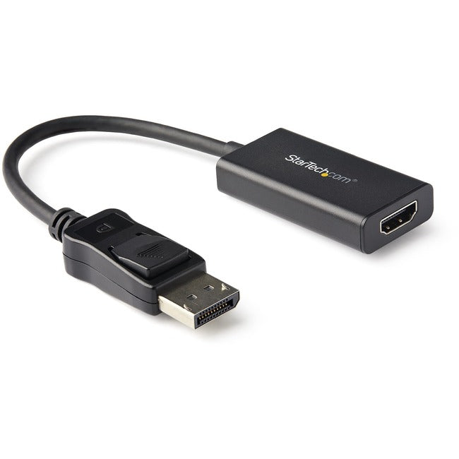 Adaptateur StarTech.com DisplayPort vers HDMI, convertisseur actif 4K 60 Hz HDR10 DisplayPort 1.4 vers HDMI 2.0b, connecteur DP verrouillable, DP vers HDMI