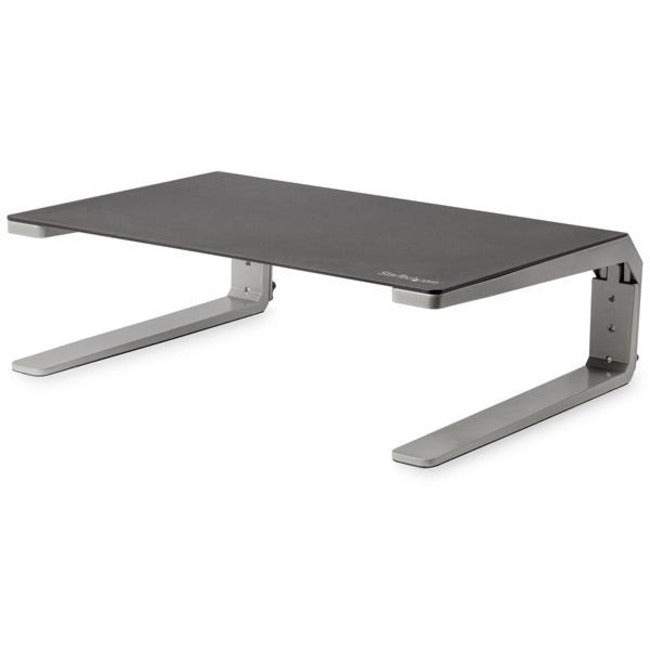 StarTech.com Support pour écran jusqu'à 32 pouces (22 lb/10 kg), support pour écran, acier et aluminium, étagère pour écran avec trois réglages de hauteur