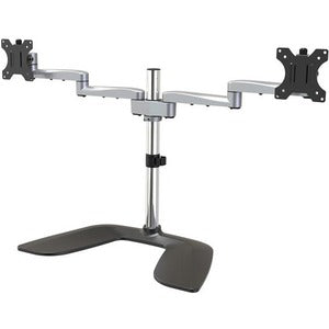 StarTech.com Support pour écran double, support de bureau ergonomique pour écrans VESA jusqu'à 32" (17,6 lb/8 kg), réglable et autonome, argent